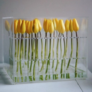 Оптовая водонепроницаемая акриловая коробка для хранения цветов роза упаковочная коробка 