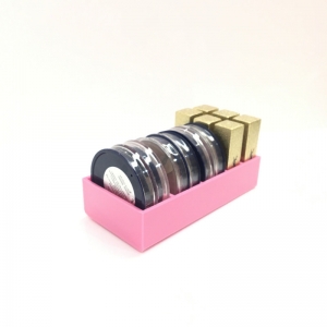 Розовый акриловый макияж компактный организатор 
