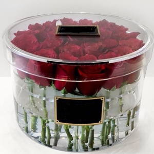 верхняя продажа свадебного украшения прозрачная акриловая подарочная коробка для цветов 