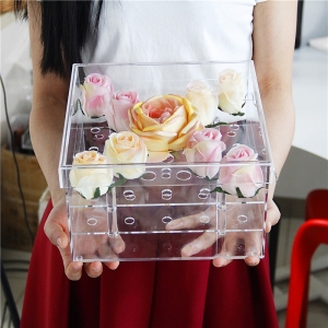 специальная индивидуальная прозрачная 16-розовая акриловая цветочная коробка 