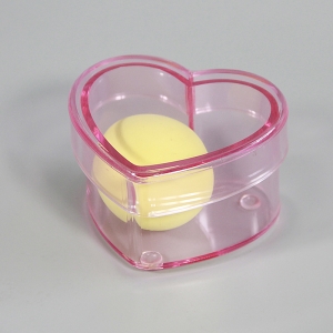 Маленькая розовая форма сердца Акриловая коробка для хранения 