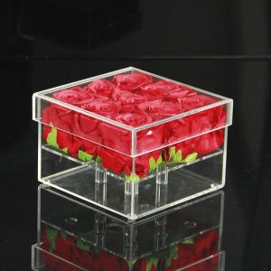акриловые цветочные ящики оптом chealr дисплей цветов с отверстиями 