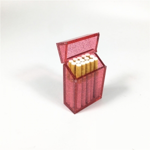 Розовая акриловая коробка для хранения сигар 
