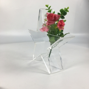 прозрачная акриловая цветочная коробка в форме пентакля 