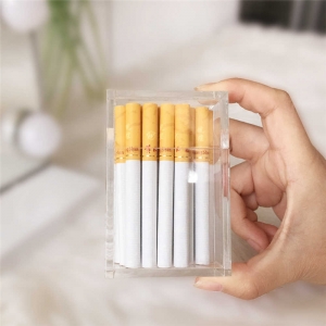 прозрачная 20 наклеек акриловая сигаретная коробка для сигар 