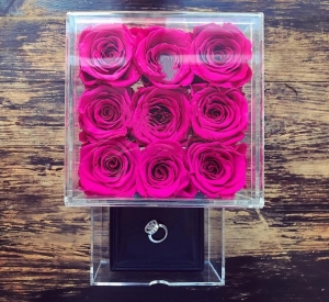 фабрика оптом 9 / 16 / 25 дыры акриловая цветочная роза подарочная коробка с выдвижной ящик 