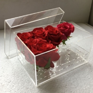 роскошная акриловая подарочная коробка для цветов на рождество 