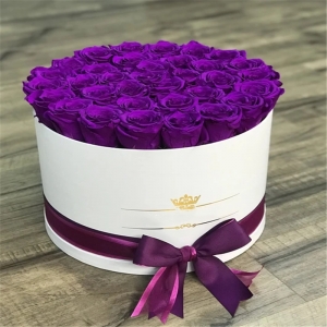 Круглая картон бумаги цветочные коробки розовые коробка Валентина День флористов подарок 