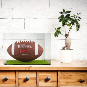 Прозрачный ящик для хранения футбола с искусственной травой, трибуны, футбольная витрина с держателем мяча 
