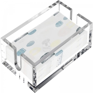 Прозрачный пользовательский люцитовый поднос для полотенец для гостей, акриловый держатель для салфеток 