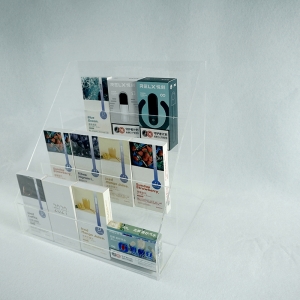 Изготовленная на заказ прозрачная 3-х уровневая акриловая стойка для крепления дисплея для электронных сигарет
 