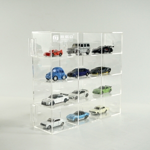 прозрачная акриловая витрина для литья под давлением игрушечной модели гоночных автомобилей в масштабе 1:24
 