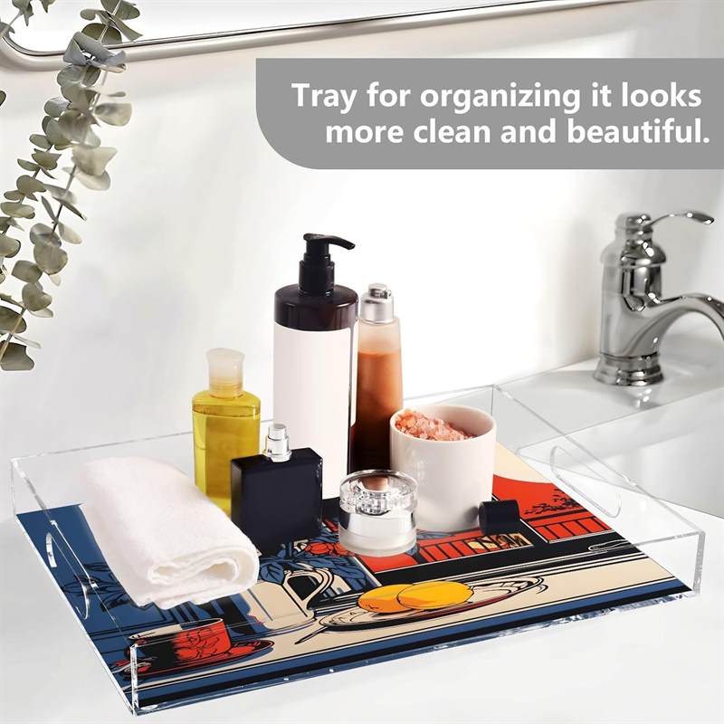 acrylic serving tray for decoration