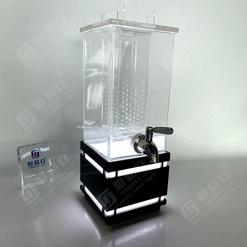 Clear acrylic beverage container