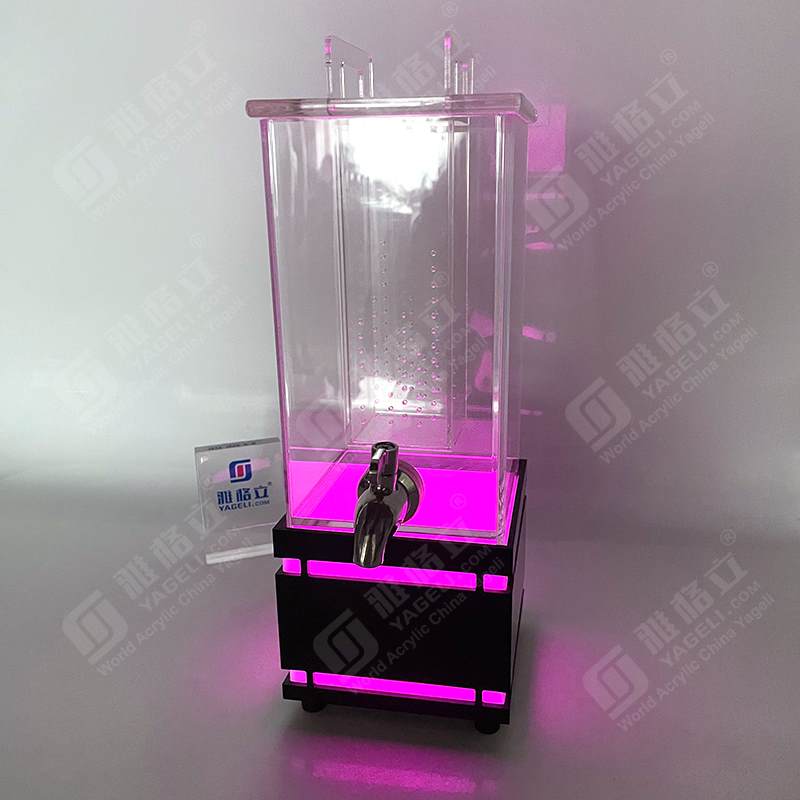 Acrylic wine beverage dispenser