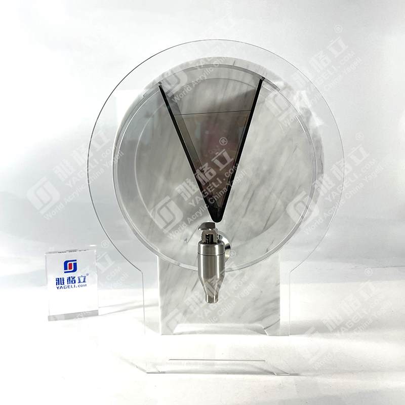 Clear acrylic beverage container