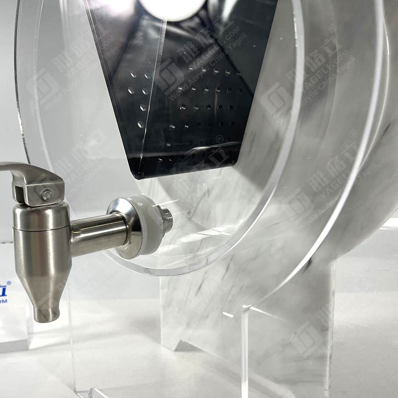 Acrylic wine beverage dispenser