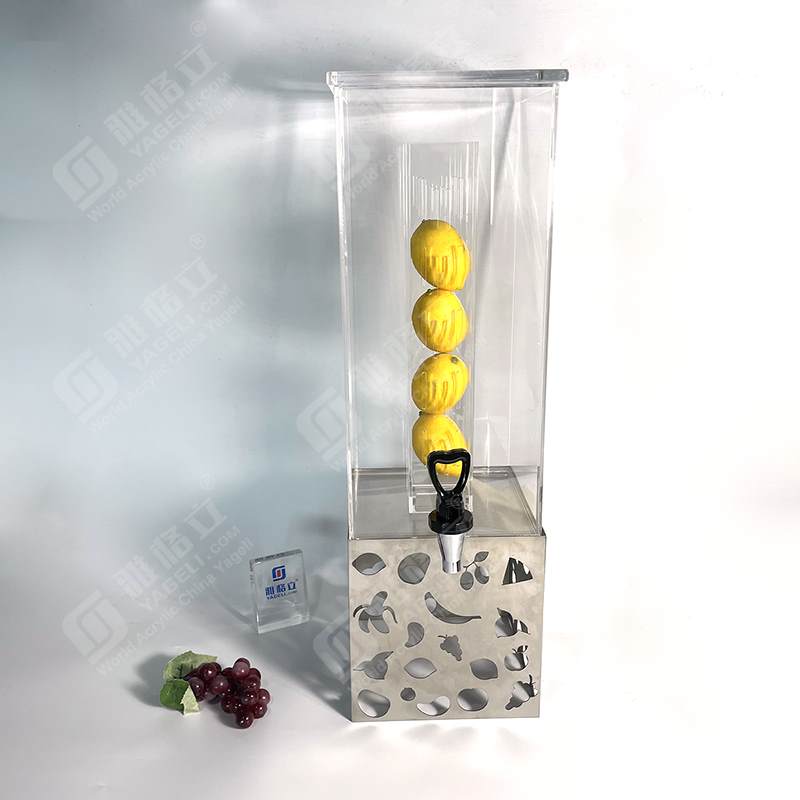Clear acrylic beverage container