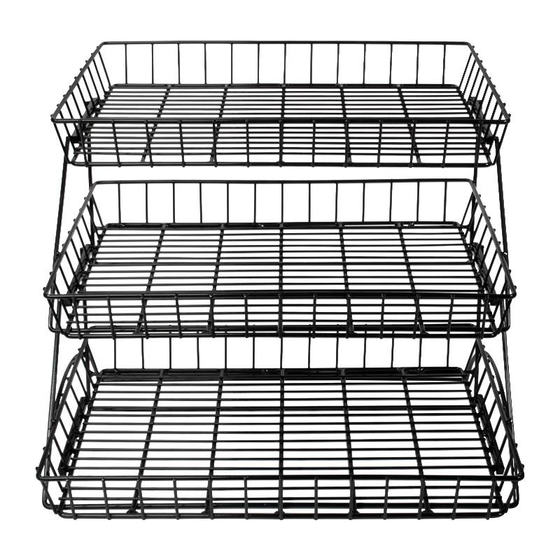 custom 3 tier metal fruit basket stand