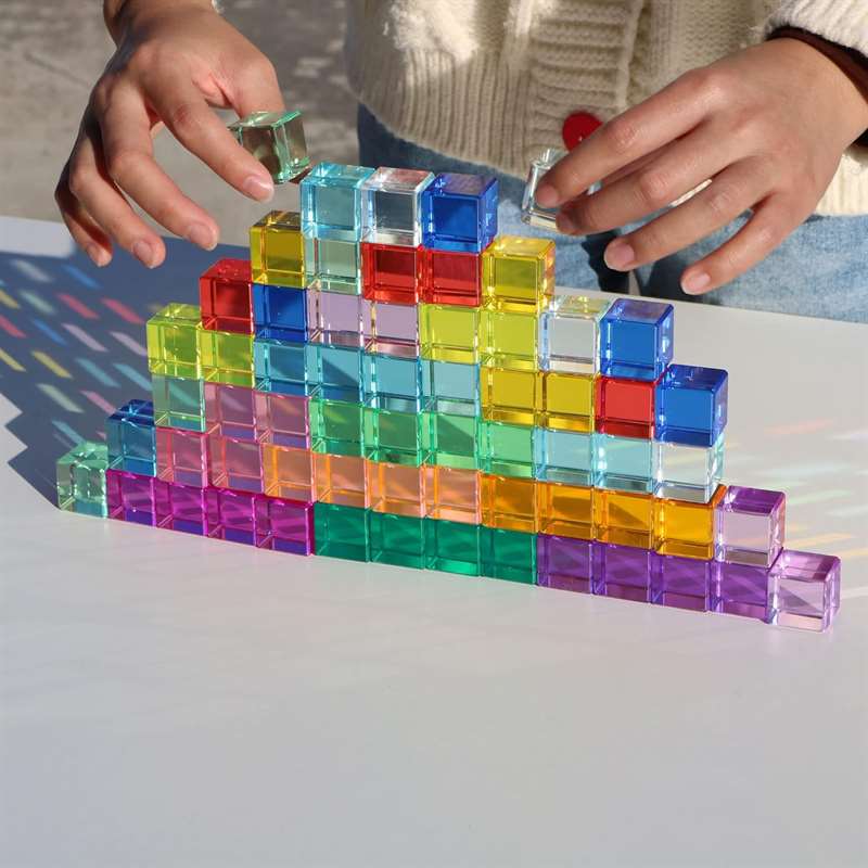 Rainbow Building Cubes 