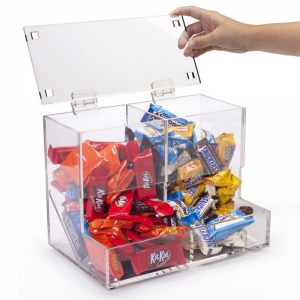 Прозрачная акриловая коробка конфет с крышкой 