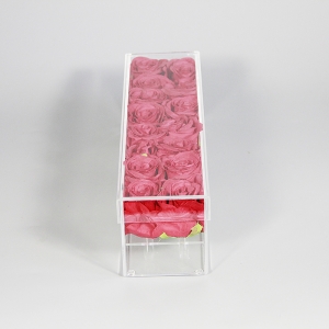 Прямоугольная акриловая розовая коробка