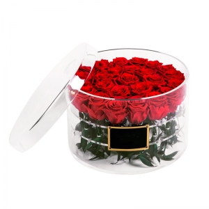 роскошная прозрачная круглая 21-луночная акриловая роза для цветов 