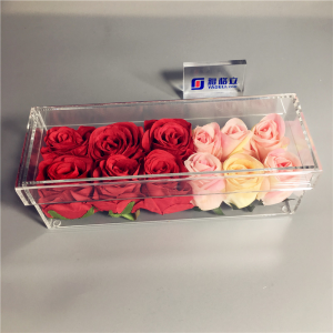 Прозрачная акриловая цветочная коробка с 12 отверстиями для розы 