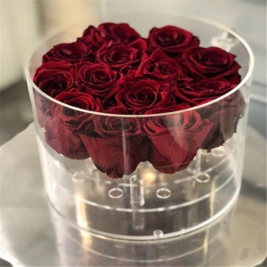  Ягели Оптовая круглая акриловая цветочная коробка для роз 