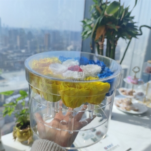 Китай поставщик прозрачная акриловая коробка для цветов роз для оптовой продажи 