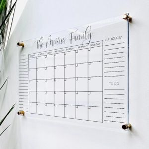 Ежемесячный акриловый календарь с сухим стиранием 