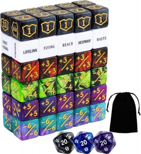 63 кубика MTG для карточных игровых аксессуаров 