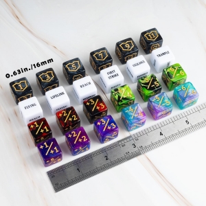 63 кубика MTG для карточных игровых аксессуаров 