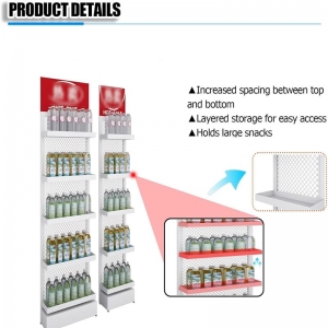 Custom Supermarket 5 Lears Iron Wire Metal Display Stand 
