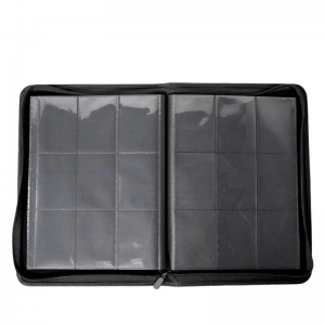 Индивидуальная черная карманная обменная карта Pu Toploader Binder 