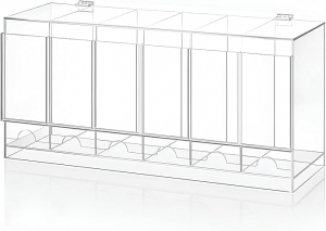 Кристально-прозрачный коллекционный диспенсер из акрила на 6 ячеек 