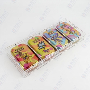 Съемная прозрачная акриловая коробка с 4 мини-фигурками покемонов. 