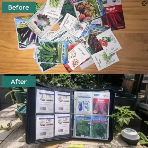 Лист-органайзер для семян с 4 карманами 