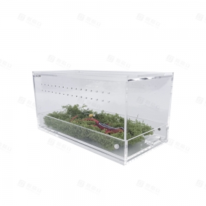 Устойчивый к ультрафиолетовому излучению акриловый террариум для рептилий и беспозвоночных, выдвижного типа. 
