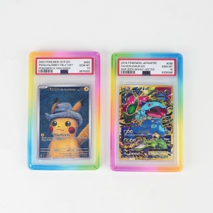 Радужный TPU-бампер для PSA Slabs, защитный кейс для градуированных карт 